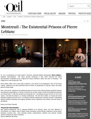 Publication de la série "Discriminations" du photographe Pierre Leblanc aux USA dans The Eye of Photography