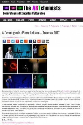 Publication de la série &quot;Traumas&quot; du photographe Pierre Leblanc France dans &quot;The ARTchemists&quot;