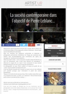 Publication de la série "Le banc" du photographe Pierre Leblanc en France dans Artist Up