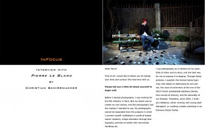 Publication de la série "Le banc" du photographe Pierre Leblanc en Autriche dans Eye-Photo Mag