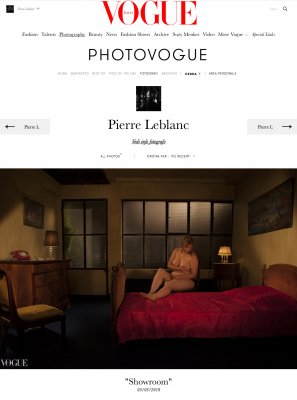 Publication de la série &quot;Showroom&quot; du photographe Pierre Leblanc en Italie dans &quot;Vogue Italia&quot;.