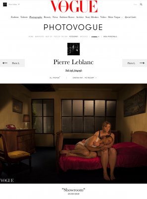 Publication de la série &quot;Showroom&quot; du photographe Pierre Leblanc en Italie dans &quot;Vogue Italia&quot;.
