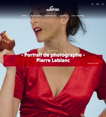 Publication avec interview de la série &quot;Les Mutants&quot; du photographe Pierre Leblanc dans Lense.