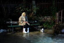 &quot;Le banc&quot; une série du photographe Pierre Leblanc, photo intitulée &quot;Une bibliothèque qui brûle&quot;.