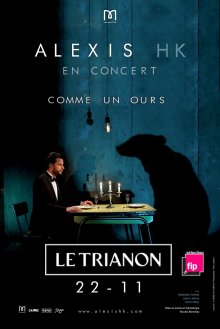 Pochette réalisée par le photographe Pierre Leblanc, album &quot;Comme un ours&quot; Alexis HK au Trianon