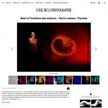 Série &quot;Traumas&quot; du photographe Pierre Leblanc dans L'Oeil de la Photographie, France.