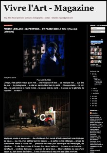 Série &quot;Le banc&quot; du photographe Pierre Leblanc dans Vivre L'Art Magazine, France.