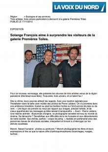 Article dans la Voix du Nord sur le travail du photographe Pierre Leblanc.